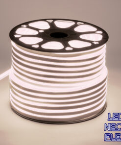 GloboStar® GloboStar® 70571 OVALE 120° Degree Neon Flex Epistar LED SMD 2835 1m 12W/m 120LED/m 1140lm/m 120° DC 230V Αδιάβροχη IP68 Φυσικό Λευκό 4500K Dimmable