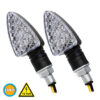 GloboStar® GLOBOSTAR® TURNLIGHT 81751 Φλας Μοτοσυκλέτας LED 2.5W/5W 150lm/300lm 120° DC 12V Αδιάβροχο IP65 Πορτοκαλί - Μ8.3 x Π3 x Υ2.8cm - Πακέτο 2 Τεμαχίων - 1 Χρόνο Εγγύηση