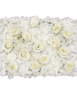 GloboStar® GloboStar® 78311 Συνθετικό Πάνελ Λουλουδιών - Κάθετος Κήπος Τριαντάφυλλο - Ορτανσία Μ60 x Υ40 x Π7cm
