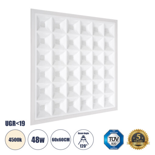 GloboStar® GloboStar® ZEUS 60969 Χωνευτό LED Panel 60x60cm 48W 7200lm 120° CRI≥86Ra UGR