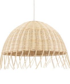 GloboStar® GLOBOSTAR® JAKARTA 00712 Boho Κρεμαστό Φωτιστικό Οροφής με Ντουί 1 x E27 AC 220-240V IP20 - Μπεζ - Μ50 x Π50 x Υ36cm