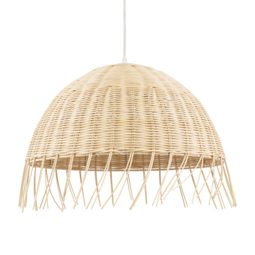 GloboStar® GLOBOSTAR® JAKARTA 00712 Boho Κρεμαστό Φωτιστικό Οροφής με Ντουί 1 x E27 AC 220-240V IP20 - Μπεζ - Μ50 x Π50 x Υ36cm