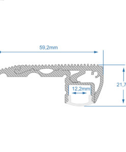 GLOBOSTAR® ALP-STEP-GRIP STAIR 70841-1M Επιφανειακό Προφίλ Αλουμινίου Ειδικό για Φωτισμό Σκαλοπατιού με Λευκό Γαλακτερό Πατητό Κάλυμμα για Ταινίες LED IP20 - Μαύρο & Λευκό - Μ100 x Π6 x Υ2.1cm 17 dee06f 70841 8