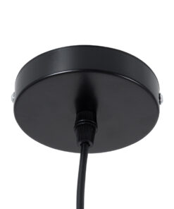 GLOBOSTAR® CALYPSO 01334-B Μοντέρνο Κρεμαστό Φωτιστικό Οροφής με Ντουί 1 x E27 AC 220-240V IP20 - Μαύρο, Χρυσό & Μπεζ - Μ36 x Π36 x Υ35cm 21 df1d15 01334 9 a b c