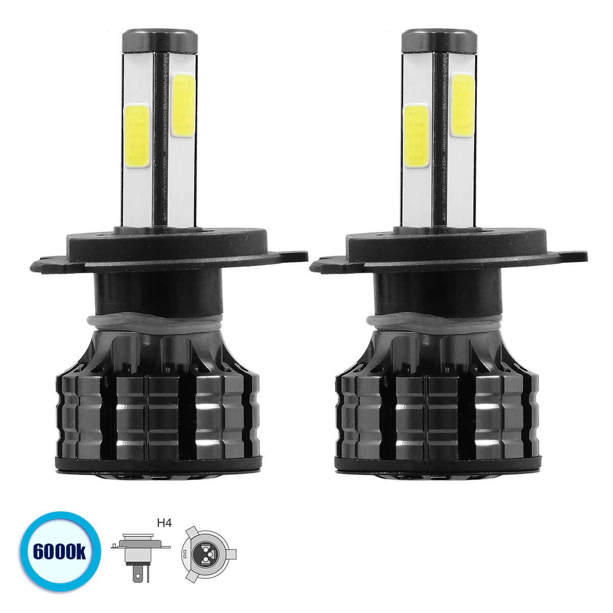 GloboStar® 82042 H4 K9 Line KIT Βασικού Φωτισμού Αυτοκινήτου & Φορτηγού 3rd Generation Can-Bus Series LED CREE CXB COB 150W 21000lm DC 9-32V Αδιάβροχο IP66 Ψυχρό Λευκό 6000K 1 GloboStar® GloboStar® 82042 H4 K9 Line KIT Βασικού Φωτισμού Αυτοκινήτου & Φορτηγού 3rd Generation Can-Bus Series LED CREE CXB COB 150W 21000lm DC 9-32V Αδιάβροχο IP66 Ψυχρό Λευκό 6000K