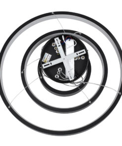 GLOBOSTAR® NEMESIS TRIO 61167-DECO Μοντέρνο Κρεμαστό Φωτιστικό Οροφής LED 100W 12123lm 360° AC 220-240V IP20 Ρυθμιζόμενο Λευκό CCT με Χειριστήριο από 2700K έως 6000K Dimmable - Lumileds SMD Chip - Μαύρο - Μ25 x Π40 x Υ60cm - 3 Χρόνια Εγγύηση 24 e0a0e7 61167 9