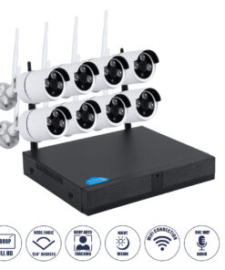 GloboStar® GloboStar® 86038 Ασύρματο Καταγραφικό με 8 x Camera 2MP 1080P WiFi 150° Μοιρών - Αδιάβροχο IP66 - Νυχτερινή Όραση με LED IR - Μονή Κατέυθυνση Ομιλίας - Ανιχνευτή Κίνησης - Νυχτερινή Λήψη - Λευκό