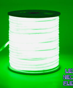 GloboStar® GloboStar® 70594 TUBE 360° Degree Neon Flex Epistar LED SMD 2835 1m 12W/m 120LED/m 840lm/m 360° DC 230V Αδιάβροχη IP68 Πράσινο Dimmable