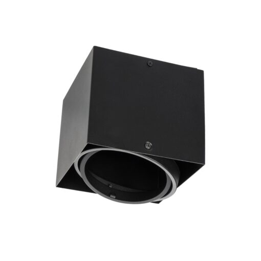 GloboStar® GloboStar® MAGMA 60626 Μοντέρνο Φωτιστικό Οροφής Σποτ Μονόφωτο 1 x GU10 IP20 Μαύρο Αλουμίνιο - Μ15 x Π15 x Υ13cm