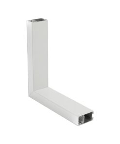 GloboStar® GLOBOSTAR® ALP-CORNER-SIDE90 LUMILINE 61766 Επιφανειακό / Κρεμαστό Προφίλ Αλουμινίου Γωνία με Λευκό Γαλακτερό Πατητό Κάλυμμα για Ταινίες LED IP20 - Λευκό Ματ - Μ30 x Π3.5 x Υ7cm
