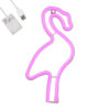 GloboStar® GloboStar® 78573 Φωτιστικό Ταμπέλα Φωτεινή Επιγραφή NEON LED Σήμανσης FLAMINGO 5W με Καλώδιο Τροφοδοσίας USB - Μπαταρίας 3xAAA (Δεν Περιλαμβάνονται) - Ροζ