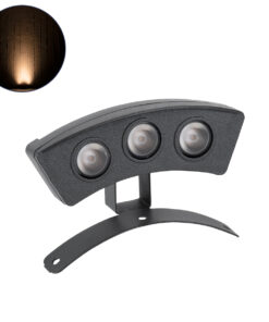 GloboStar® GLOBOSTAR® TREELIGHT-PLANTE 90514 Κυρτή Μπάρα Φωτισμού Wall Washer για Φυτά - Δέντρα LED 3W 315lm 15° DC 24V Αδιάβροχο IP65 Πορτοκαλί 2200K Dimmable - Γκρι Ανθρακί - Μ11 x Π3 x Υ8cm - 3 Χρόνια Εγγύηση