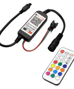 GloboStar® GloboStar® 73449 Ασύρματος Bluetooth LED RGBW Dream-Color Magic Digital Controller με Χειριστήριο IR για LED Digital RGBW Προϊόντα DC 5-24V Max 2048 IC