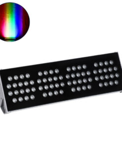 GloboStar® GloboStar® FLOOD-TENA 90226 Προβολέας Wall Washer για Φωτισμό Κτιρίων LED 144W 12240lm 10° DC 24V Αδιάβροχο IP65 L57 x W18 x H19.5cm RGBW DMX512 - Ασημί - 3 Years Warranty