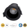 GloboStar® GLOBOSTAR® PLUTO-S 60251 Χωνευτό Downlight Σποτ με Honeycomb Anti Glare Reflector LED 7W 875lm 38° AC 220-240V IP20 Θερμό Λευκό 2700K - Bridgelux COB Chip & TÜV SÜD Driver - Μαύρο Ματ - Μ6.4 x Π6.4 x Υ4.9cm / Q5.5cm - 5 Χρόνια Εγγύηση