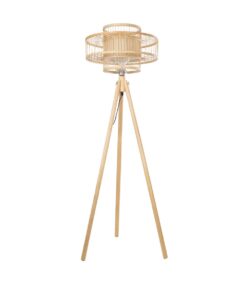 GloboStar® GLOBOSTAR® POPPY 01989 Boho Επιδαπέδιο Φωτιστικό με Ντουί 1 x E27 AC 220-240V IP20 - Μπεζ - Μ58 x Π58 x Υ149cm
