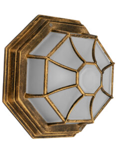 GloboStar® GLOBOSTAR® RUBY 00913 Vintage Φωτιστικό Οροφής με Ντουί 1 x E27 AC 220-240V IP20 - Χάλκινο Εφέ Σκουριάς - Μ27 x Π27 x Υ12cm