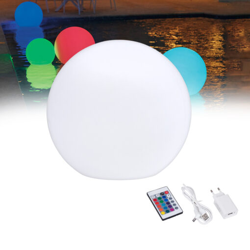 GloboStar® GloboStar® 85824 Ακρυλικό Φωτιστικό Μπάλα Εξωτερικού Χώρου - Πισίνας LED Globe 5W Φ24 Επαναφορτιζόμενο Μπαταρίας με Καλώδιο USB - Φορτιστή και Ασύρματο Χειριστήριο IR Αδιάβροχο IP65 Πολύχρωμο RGBW
