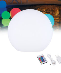 GloboStar® GloboStar® 85825 Ακρυλικό Φωτιστικό Μπάλα Εξωτερικού Χώρου - Πισίνας LED Globe 10W Φ40 Επαναφορτιζόμενο Μπαταρίας με Καλώδιο USB - Φορτιστή και Ασύρματο Χειριστήριο IR Αδιάβροχο IP65 Πολύχρωμο RGBW