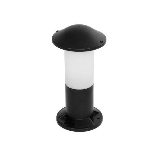 GloboStar® GloboStar® GARDENIO 203-0246 Μοντέρνο Επιδαπέδιο Φωτιστικό Κολωνάκι Κήπου Μονόφωτο 1 x E27 IP44 Μαύρο Πλαστικό - Μ17 x Π17 x Υ32cm