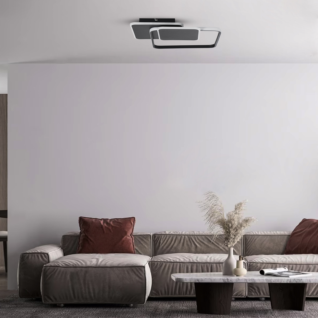 GLOBOSTAR® SQUARO 61231 Μοντέρνο Φωτιστικό Οροφής LED 75W 8400lm 360° AC 220-240V IP20 Ρυθμιζόμενο Λευκό CCT με Χειριστήριο από 2700K έως 6000K Dimmable - Lumileds SMD Chip - Μαύρο Ματ - Μ48.5 x Π51 x Υ9cm - 3 Χρόνια Εγγύηση 12 GLOBOSTAR® SQUARO 61231 Μοντέρνο Φωτιστικό Οροφής LED 75W 8400lm 360° AC 220-240V IP20 Ρυθμιζόμενο Λευκό CCT με Χειριστήριο από 2700K έως 6000K Dimmable - Lumileds SMD Chip - Μαύρο Ματ - Μ48.5 x Π51 x Υ9cm - 3 Χρόνια Εγγύηση - Image 10