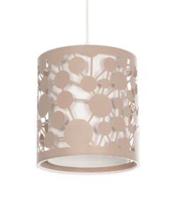 GloboStar® GLOBOSTAR® PETAL 203-0066 Μοντέρνο Κρεμαστό Φωτιστικό Οροφής με Ντουί 1 x E27 AC 220-240V IP20 - Ροζ - Μ23 x Π23 x Υ30cm