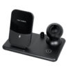 GloboStar® GloboStar® 79699 Επιτραπέζια Σταθερή Βάση Ασύρματης Φόρτισης Fast Charging για Κινητά - Earphones - Smart Watches - Pencil 4 Καναλιών - 1 Channel 15W Max (Phone) - 2 Channel 3W (Airpod) - 3 Channel 2W (Watch) - 4 Channel 2W (Pencil)