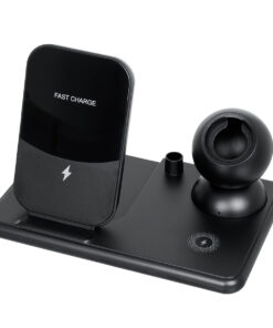 GloboStar® GloboStar® 79699 Επιτραπέζια Σταθερή Βάση Ασύρματης Φόρτισης Fast Charging για Κινητά - Earphones - Smart Watches - Pencil 4 Καναλιών - 1 Channel 15W Max (Phone) - 2 Channel 3W (Airpod) - 3 Channel 2W (Watch) - 4 Channel 2W (Pencil)