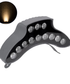 GloboStar® GLOBOSTAR® TREELIGHT-PINA 90683 Κυρτή Μπάρα Φωτισμού Wall Washer για Φυτά - Δέντρα LED 12W 1320lm 30° DC 24V Αδιάβροχο IP65 Θερμό Λευκό 2700K Dimmable - Γκρι Ανθρακί - Μ20.5 x Π5.5 x Υ12cm - 3 Χρόνια Εγγύηση