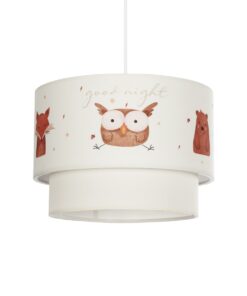 GloboStar® GLOBOSTAR® OWL 204-0001 Παιδικό Κρεμαστό Φωτιστικό Οροφής με Ντουί 1 x E27 AC 220-240V IP20 - Πολύχρωμο - Μ30 x Π30 x Υ24cm