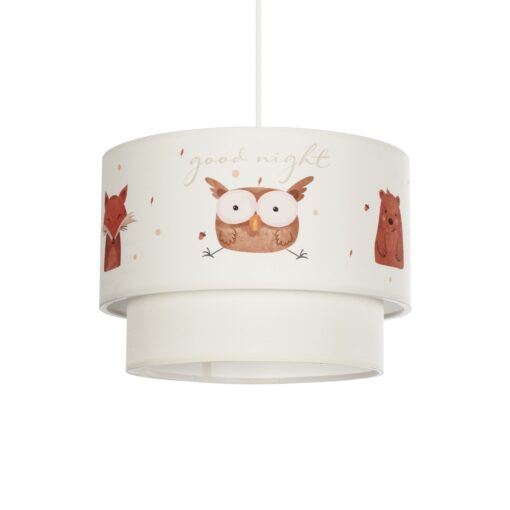 GloboStar® GLOBOSTAR® OWL 204-0001 Παιδικό Κρεμαστό Φωτιστικό Οροφής με Ντουί 1 x E27 AC 220-240V IP20 - Πολύχρωμο - Μ30 x Π30 x Υ24cm