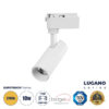 GloboStar® GloboStar® LUGANO 60802 Μονοφασικό Φωτιστικό Σποτ Ράγας LED 10W 1200lm 36° Acrylic HQ LENS AC 220-240V IP20 Φ4.5 x Υ19cm Θερμό Λευκό 2700K - EUROTRACK® System 1L+1N - Λευκό - Bridgelux Chip - TÜV Certified Driver - 5 Χρόνια Εγγύηση