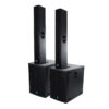 GloboStar® GloboStar® FDB K806+K118BAS 98027-98028-SET PA Column System - Ενεργό Αυτοενισχυόμενο Σετ Ηχείων & Subwoofer Column Κολωνάτο με Ψηφιακό Ενισχυτή SA2.68 AC 220V/50-60Hz -1200W RMS/4Ω + 960W RMS/6Ω (8640W Peak) - IP20 - Μαύρο - Σετ 4 Τεμαχίων