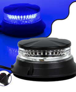 GloboStar® GloboStar® 85170 PRO Series Φάρος Σήμανσης Οχήματος Αστυνομίας για Αυτοκίνητα & Φορτηγά 6 Προγραμμάτων Φωτισμού STROBE LED SMD 3030 48W DC 10-30V Αδιάβροχος IP66 Μπλε