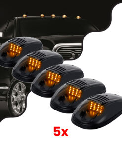 GloboStar® GloboStar® 85303 Πακέτο 5 Τεμάχια Φώτα Όγκου Οροφής - Running Lights για Αυτοκίνητα - SUV - Αγροτικά LED SMD 3030 12W 600lm DC 12V με Διακόπτη On/Off Αδιάβροχα IP65 5x Πορτοκαλί