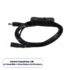 GloboStar® GloboStar® 70682 Καλώδιο Διακόπτης ON/OFF DC 12-24V 180cm από Jack Male 2.1x5.5mm σε Female 2.1x5.5mm Μαύρο L185 x W1.9 x H1.5cm