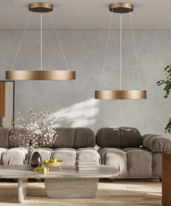 GLOBOSTAR® SALEM 61248 Μοντέρνο Κρεμαστό Φωτιστικό Οροφής LED 105W 12075lm 120° AC 220-240V IP20 Ρυθμιζόμενο Λευκό CCT με Χειριστήριο από 2700K έως 6000K Dimmable - Lumileds SMD Chip - Χάλκινο & Καφέ - Μ60 x Π60 x Υ7cm - 3 Χρόνια Εγγύηση 22 ea3d4a post 81