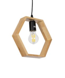 GloboStar® GLOBOSTAR® ELISE 01429 Μοντέρνο Κρεμαστό Φωτιστικό Οροφής με Ντουί 1 x E27 AC 220-240V IP20 - Μπεζ & Μαύρο - Μ26 x Π8 x Υ25cm