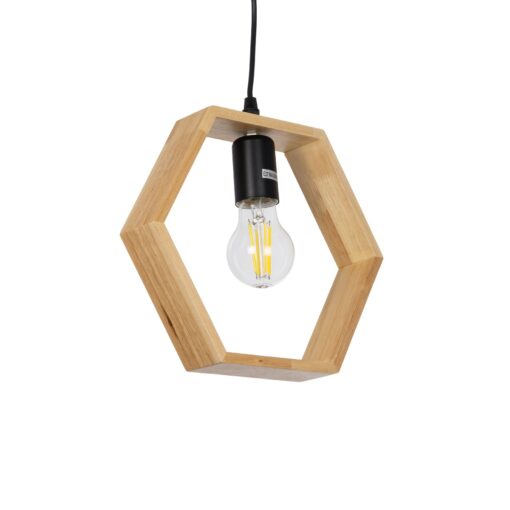 GloboStar® GLOBOSTAR® ELISE 01429 Μοντέρνο Κρεμαστό Φωτιστικό Οροφής με Ντουί 1 x E27 AC 220-240V IP20 - Μπεζ & Μαύρο - Μ26 x Π8 x Υ25cm