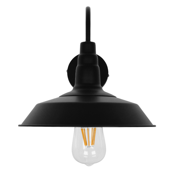 GLOBOSTAR® RAY 01065 Vintage Φωτιστικό Τοίχου - Απλίκα με Ντουί 1 x E27 AC 220-240V IP20 - Μαύρο - Μ26 x Π37 x Υ32cm 6 GLOBOSTAR® RAY 01065 Vintage Φωτιστικό Τοίχου - Απλίκα με Ντουί 1 x E27 AC 220-240V IP20 - Μαύρο - Μ26 x Π37 x Υ32cm - Image 5