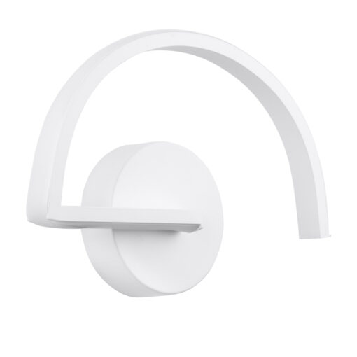 GloboStar® GloboStar® BREYA 00637 Φωτιστικό Τοίχου - Απλίκα LED 10W 1000lm 180° AC 220-240V IP20 Φυσικό Λευκό 4500K Λευκό Μέταλλο - Μ25 x Π17 x Υ4.5cm