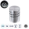 GloboStar® GloboStar® STAINS 60595 Φωτιστικό Τοίχου - Απλίκα Αρχιτεκτονικού Φωτισμού Εσωτερικού Χώρου LED 5W 400lm 360° AC 220-240V IP44 Φ5.5 x Υ7cm - Ψυχρό Λευκό 6000K - Ασημί Νίκελ Ματ - Bridgelux Chip - 3 Χρόνια Εγγύηση