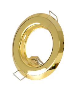 GloboStar® GloboStar® DELTA 77811 Χωνευτό Στρόγγυλο Σποτ Οροφής για Λάμπα MR16 με Βάση GU5.3 ή GU10 - IP20 - Μεταλλικό - Φ83 x Υ31mm - Χρυσό Πλατίνα - 5 Χρόνια Εγγύηση