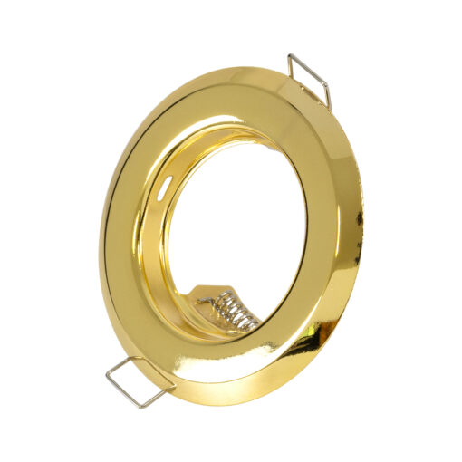 GloboStar® GloboStar® DELTA 77811 Χωνευτό Στρόγγυλο Σποτ Οροφής για Λάμπα MR16 με Βάση GU5.3 ή GU10 - IP20 - Μεταλλικό - Φ83 x Υ31mm - Χρυσό Πλατίνα - 5 Χρόνια Εγγύηση