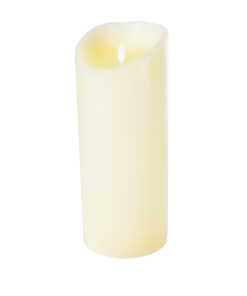 GloboStar® GloboStar® FIREFLAME 79544 Διακοσμητικό Realistic Κερί Παραφίνης με LED Εφέ Κινούμενης Φλόγας - Μπαταρίας & Ασύρματο Χειριστήριο IR Θερμό Λευκό 2700K Dimmable - Φ10 x Υ25cm