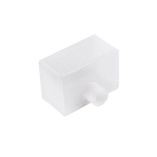 GloboStar® GloboStar® CON-NEONIO 90772 Τάπα Σιλικόνης Σύνδεσης & Τερματική για την NEONIO Digital Neon Flex LED 14.4W/m 12VDC με Π3 x Υ2cm - Διάφανη - Μ2.3 x Π3.2 x Υ2.3cm