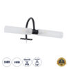 GloboStar® GloboStar® FLORA 60412 Μοντέρνο Φωτιστικό Τοίχου - Απλίκα Καθρέπτη Μπάνιου - Πίνακα 2 x G9 270° AC 220-240V IP44 Μ31 x Π13 x Υ12cm - Μαύρο - 5 Χρόνια Εγγύηση