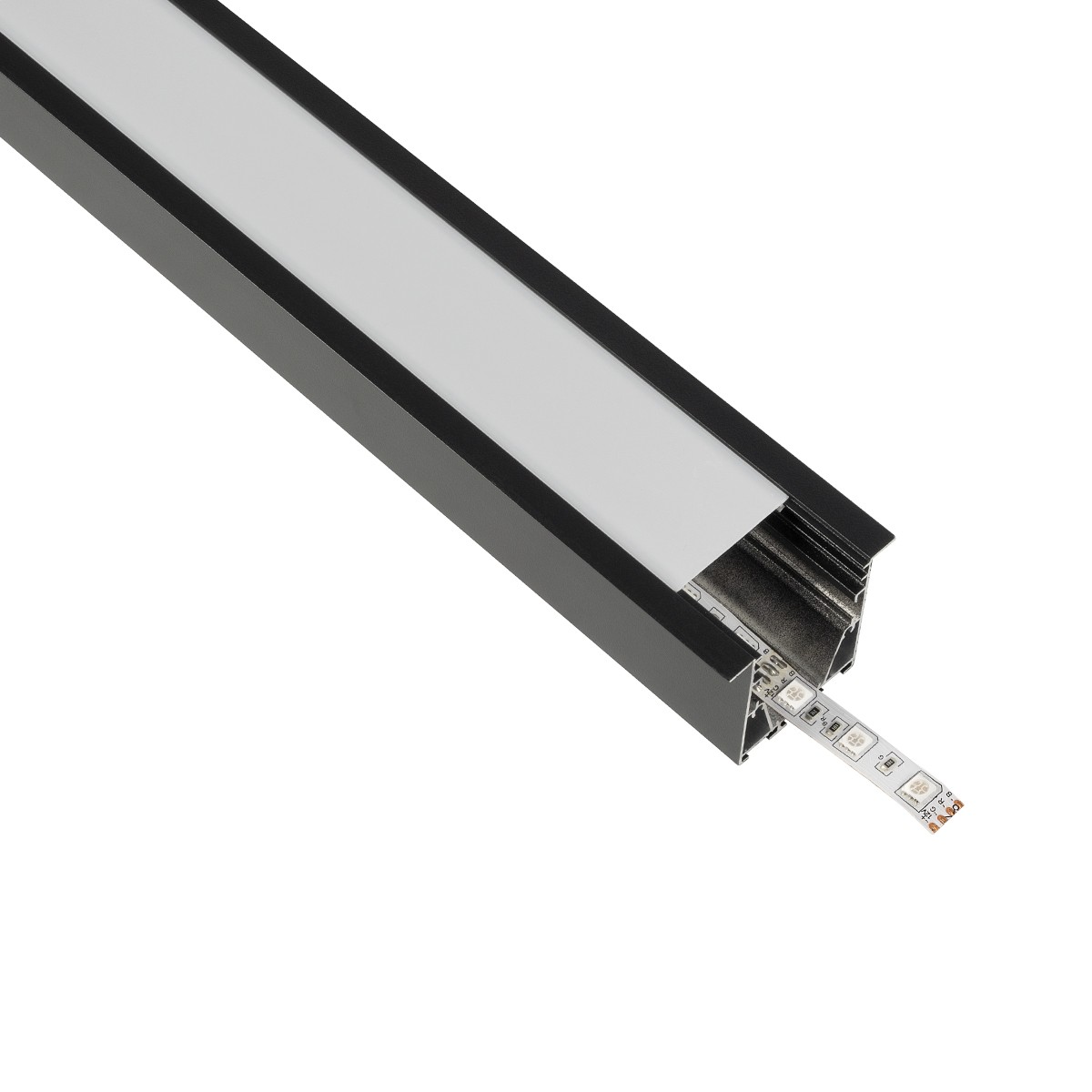 GLOBOSTAR® ALP-LINEAR RECESSA 61786-3M Χωνευτό Προφίλ Αλουμινίου με Λευκό Γαλακτερό Πατητό Κάλυμμα για Ταινίες LED IP20 - Μαύρο Ματ - Μ300 x Π3.5 x Υ4cm 2 GloboStar® GLOBOSTAR® ALP-LINEAR RECESSA 61786-3M Χωνευτό Προφίλ Αλουμινίου με Λευκό Γαλακτερό Πατητό Κάλυμμα για Ταινίες LED IP20 - Μαύρο Ματ - Μ300 x Π3.5 x Υ4cm