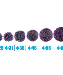 GloboStar® 78523 Artificial - Συνθετικό Τεχνητό Διακοσμητικό Φυτό Θάμνος Πυξάρι Πράσινο - Μωβ Φ56cm 8 eca384 78519 5