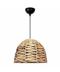 GloboStar® GLOBOSTAR® MEKA 204-0165 Boho Κρεμαστό Φωτιστικό Οροφής με Ντουί 1 x E27 AC 220-240V IP20 - Μπεζ - Μ30 x Π30 x Υ25cm